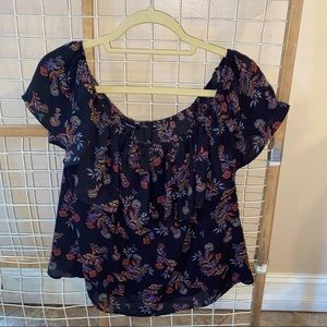 Forever 21 Black, off the shoulder, blouse, Womens L
